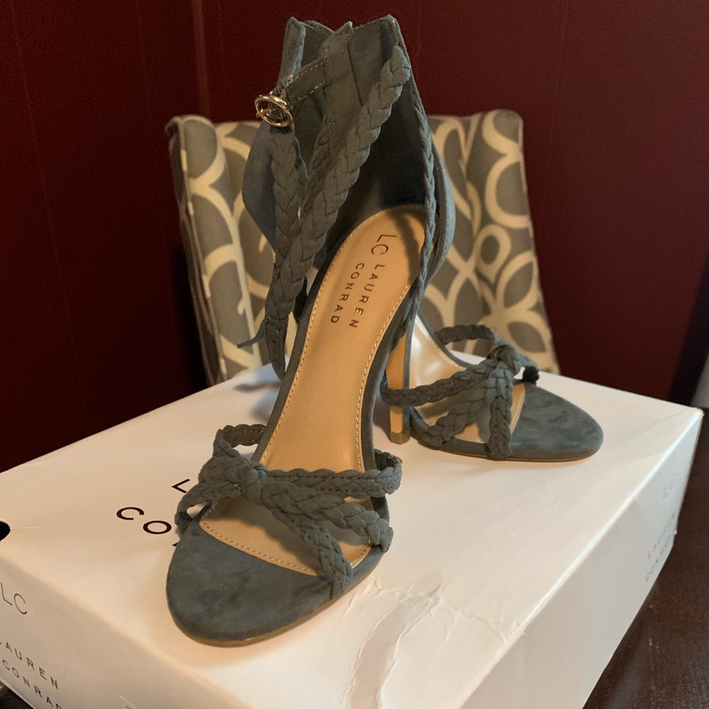 Lauren Conrad Gray Heels, size 6.5, NWT, only worn to try on